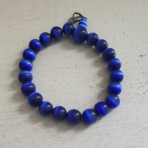 Vibrant Blue Beaded Bracelet